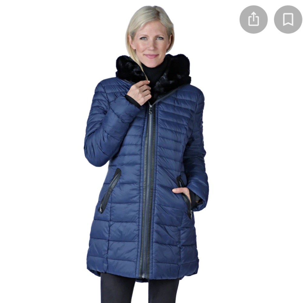 NWT Pajar Canada | Navy CeCe Quilted Down Coat M - Picture 1 of 12